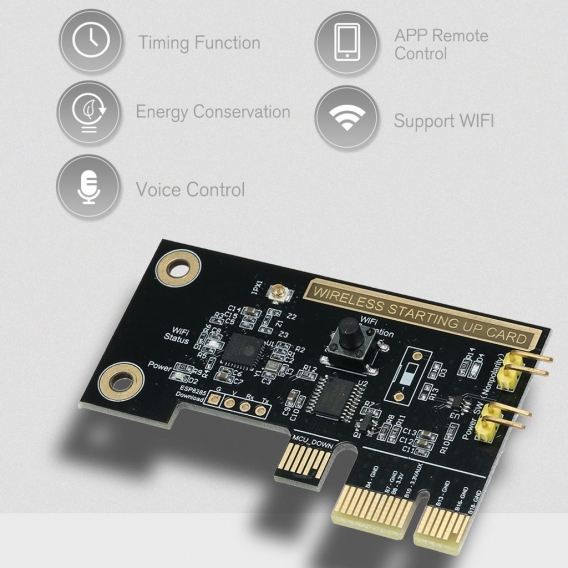 eWeLink Mini-PCI-e-Desktop-PC-Fernsteuerungs-Switch-Karte WiFi Wireless Smart Switch Relay-Modul Wireless Restart-Schalter Zum E