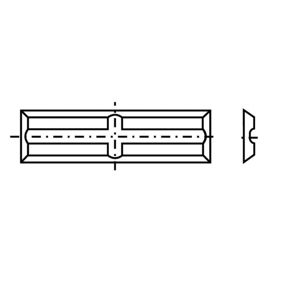 Mini-Wendeplatte 38 - 25x5,5x1,1mm T04F 10 St.