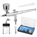 Professionelles T134 Airbrush-Set fuer das Modellieren von Kunstgemaelden mit G1 / 8-Adapterschluessel Dropper 2 Fluid Cups