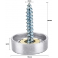 20 Sätze Spiegelschrauben 16mm Edelstahl Zierschrauben Dekorative Silber Spiegel Schrauben Polierte Spiegelnägel mit Unterlegsch