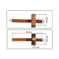 Mini Streichmaß mit Hartholzkörper und gehärteter Anreißnadel Stellschraube aus Messing