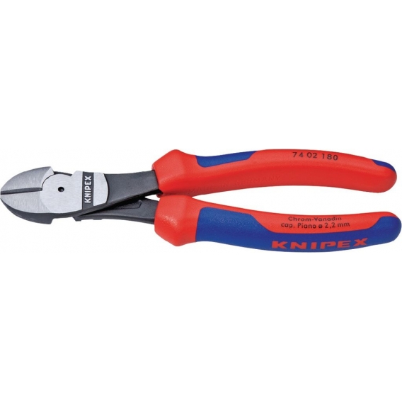 Knipex 740-2200 Kraft-Seitenschn.200mm Mehrkompent-Hüllen, rot/blau/silber-grau