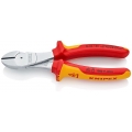 Knipex Kraftseitenschneider DIN ISO 5749 Länge 180mm VDE-isoliert Chrom 2K-Hüllen - 74 06 180 SB