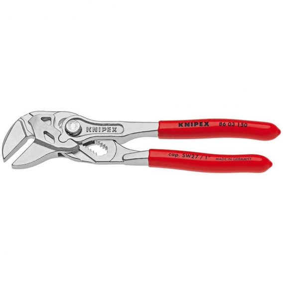 Knipex Zangenschlüssel Länge 150mm Spannweite 27mm mit Kunststoff-Überzug - 86 03 150 SB