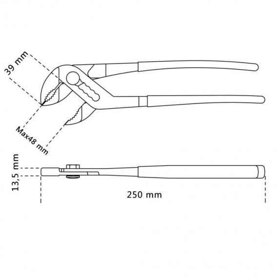 Beta Tools Wasserpumpenzange 1048 250 mm 010480015