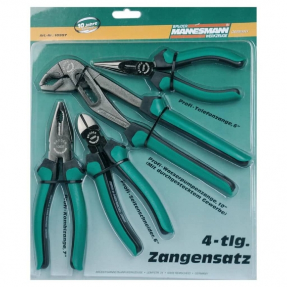 Eleganter - HOMMIE Brüder Mannesmann vierteiliges Zangen-Set Stahl 10997 - Praktischen Design für Garten, ,Einfach zu montieren