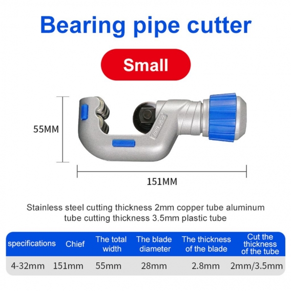 Rollentyp Rohrschneider Edelstahlrohre Kupferrohre Schneidwerkzeug Manueller Rohrschneider fuer Kupferrohre Aluminiumrohre Edels
