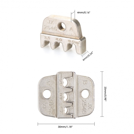 Wire Crimper Crimpzangen Jaw-JX-1601-2546 AWG14-10 2,5-6mm2 Bootlace Ferrule Crimper Cord End Terminal Backen Form fuer Dupont T