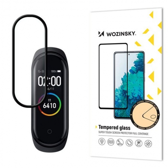 Wozinsky Super Durable Full Glue Full Screen Film Mit Rahmen Case Friendly Xiaomi Mi Band 6 / Mi Band 5 Schwarz