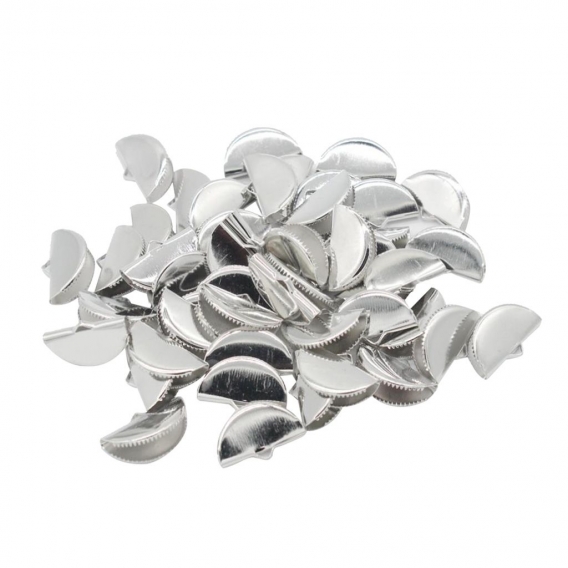 100 Stück Ribbon Crimp End Clips Farbe Silber