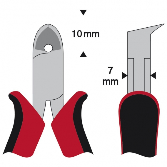 WETEC PRO Schrägvornschneider, mit Wate, 1,4/0,6 mm 2146-115 (2146-115)