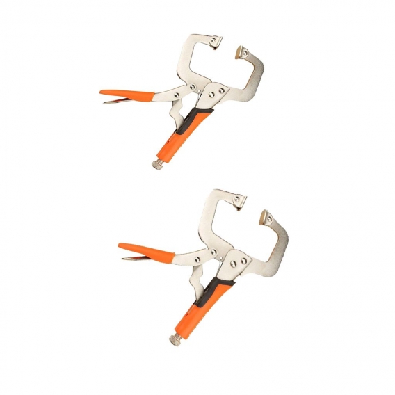 2 Stück C Clamp Gripzange Schweißerzange Feststellzange Klemmzange Bügelgripzange, 6 Zoll + 11Zoll