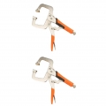 2 Stück C Clamp Gripzange Schweißerzange Feststellzange Klemmzange Bügelgripzange, 6 Zoll + 11Zoll