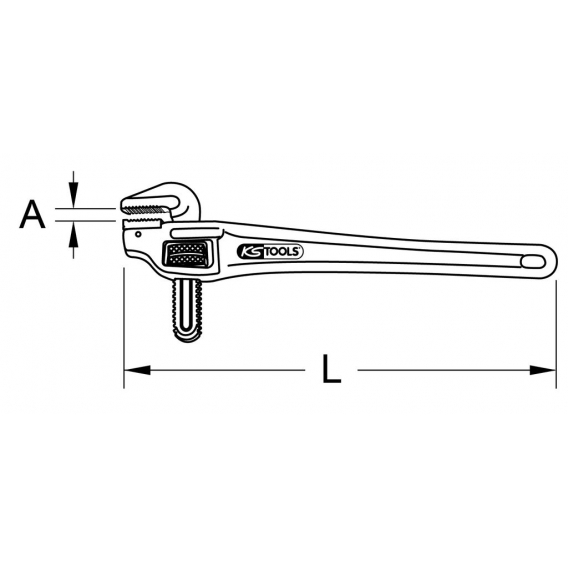 KS TOOLS Sechskant-Rohrzange, 240 mm