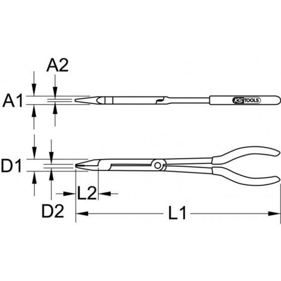 KS Tools Doppelgelenk-Seitenschneider, XL, 290 mm, 500.7201