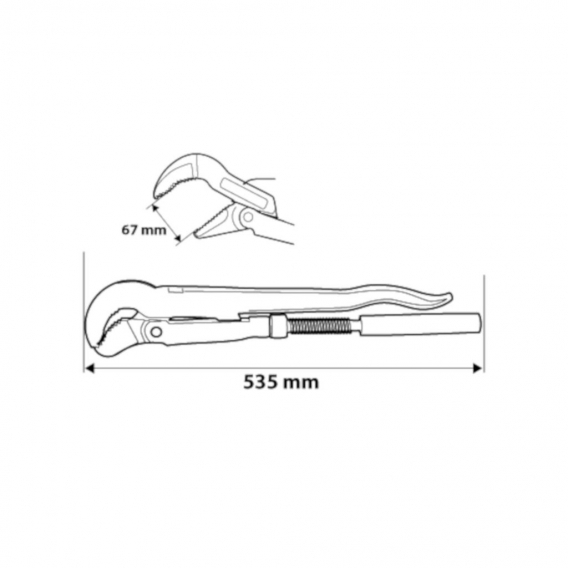 Neo Rohrschlüssel 535mm 67/2