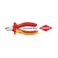 Knipex VDE-Seitenschneider 180 mm rot/gelb VDE isoliert + 100 Kabelbinder schwarz UV-beständig  für PV-Anlagen und Elektroinstal