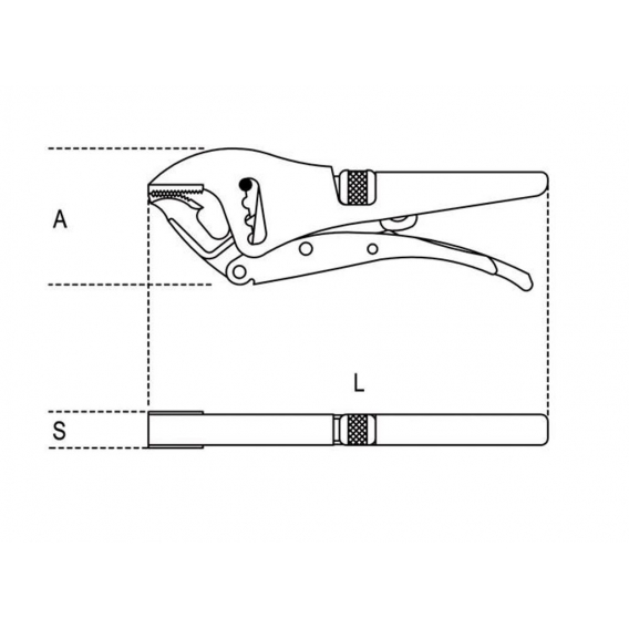 Beta Gripzange, verstellbar, für Kühl- und Klimaanlagentechniker 1056/190