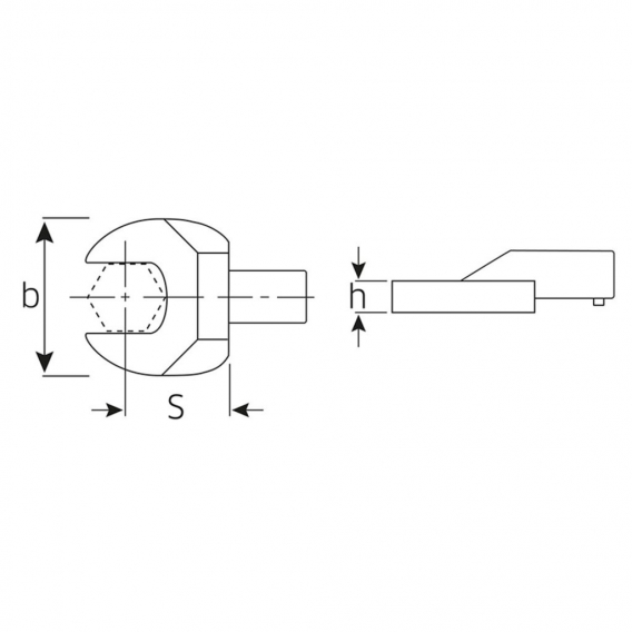 STAHLWILLE Einsteck Maulschlüssel 34mm 22x28mm
