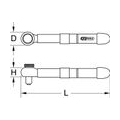 KS TOOLS 3/8" Mini Drehmomentschlüssel mit Schutzisolierung und Umschalt-Ratschenkopf, 5-25Nm