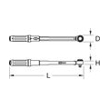 KS TOOLS 3/4" ERGOTORQUE®precision Ratschen-Drehmomentschlüssel Drehknopf, 150-750Nm