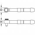 FÖRCH Drehmomentschl. m. Knarre 1/4”, 2-fach Isol. 1 | 1/4DREHMOMENTSCH.5-25NM 1000V