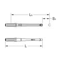 KS TOOLS 14x18mm ERGOTORQUE®precision Einsteck-Drehmomentschlüssel, 110-550Nm