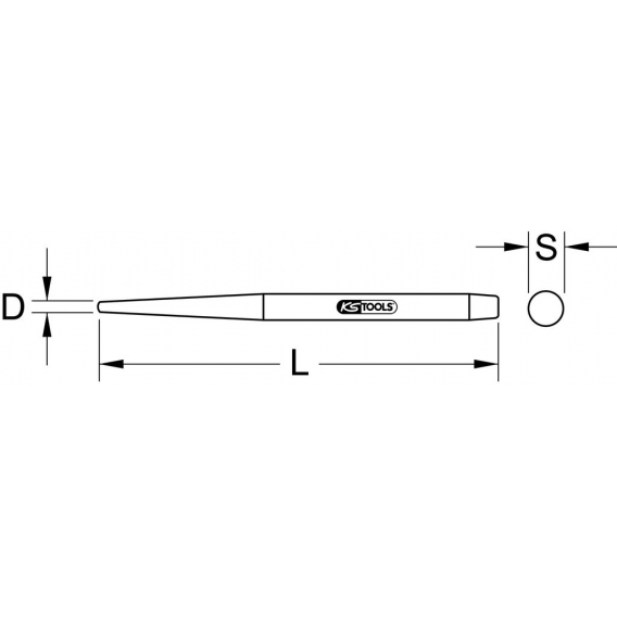 KS TOOLS Montage-Paßdorn, 6mm
