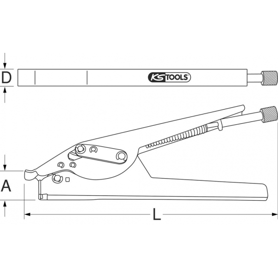 KS TOOLS Kabelbinder-Pistole, 2,4 - 9,0 mm