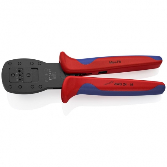 Knipex Crimpzange für Miniaturstecker Parallelcrimp für Stecker der Serie MicroFit™ von Molex LLC 97 54 26