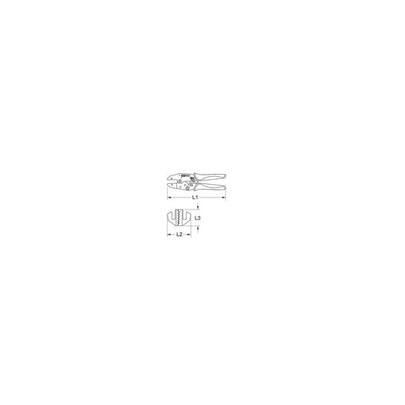 KS Tools Crimpzange f.Aderendhülsen,AWG 10,8,6, 115.1450