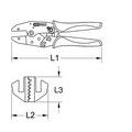 KS Tools Crimpzange f.Aderendhülsen,AWG 10,8,6, 115.1450