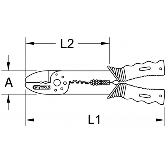 KS TOOLS BERYLLIUMplus Crimpzange 200 mm