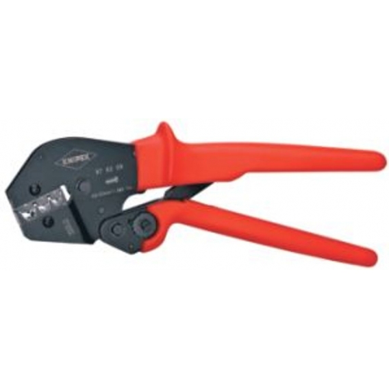 Knipex Crimp-Hebelzange Länge 250mm brüniert f.isol.Kabelschuhe und Steckverb.0,5 - 6,0 - 97 52 09 SB