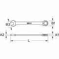 KS TOOLS TITANplus Ratschenringmaulschlüssel, 8mm