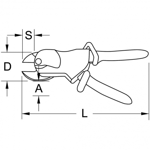 FÖRCH Einhand-Ratschenkabelschere, 2-fach Isoli. 1.0 | EINH-RATSCH-KAB.SCH.310MM1000V