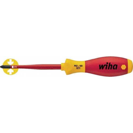 Wiha SoftFinish® electric slimFix Phillips-Schraubendreher PH1 x 80mm 32111080 35393