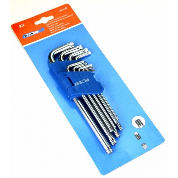 9x TORX Satz Schraubendreher Set Schlüssel Werkzeug Hobby Winkelschlüssel Work