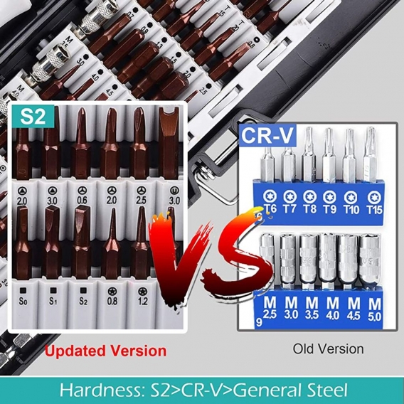 AcserGery 60-in-1-Magnet-Präzisions-Schraubendreher-Kit [S2-Update], Diyife-Schraubendreher-Reparaturwerkzeuge, Multifunktions-S