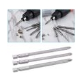 AcserGery 10-teiliges Set 100 mm 1/4 Zoll magnetische Anti-Rutsch-Schraubendreher-Bits Sechskantschaft Phillips/Schlitzkopf/für 