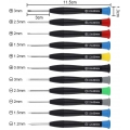 AcserGery 11-teiliges Mini-Magnetschlitz-Phillips-Schraubendreher-Set für Uhren, Brillen, Schmuck, Computer, Laptops, Präzisions