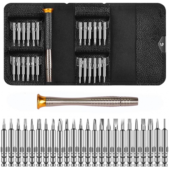 AcserGery 25 in 1 Mini-Schraubendreher, Präzisions-Schraubendreher-Kit Reparaturwerkzeuge für iPhone, Brille, Uhr, PC, Spielzeug