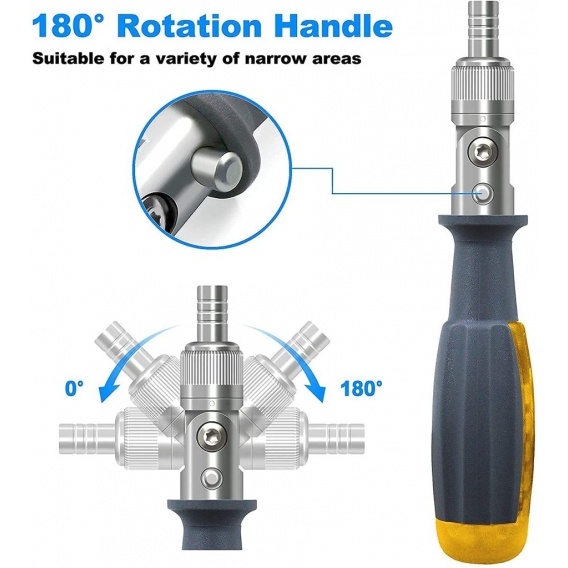 AcserGery Präzisions-Schraubendreher 11-in-1-Schraubendreher-Set, magnetisches Ratschen-Schraubendreher-Set mit 10 austauschbare