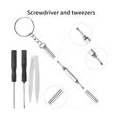 AcserGery 500-teiliges Brillenreparaturset mit Schraubenmutter, Nasenpads, Schraubendreher, Pinzette, Reinigungstuch, Reparaturw