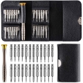 AcserGery 25-in-1-Mini-Präzisions-Schraubendreher-Set, 25-teiliges Schraubendreher-Set Reparaturwerkzeuge, Set mit Lederetui, Sc