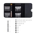 AcserGery 25-in-1-Mini-Präzisions-Schraubendreher-Set, 25-teiliges Schraubendreher-Set Reparaturwerkzeuge, Set mit Lederetui, Sc