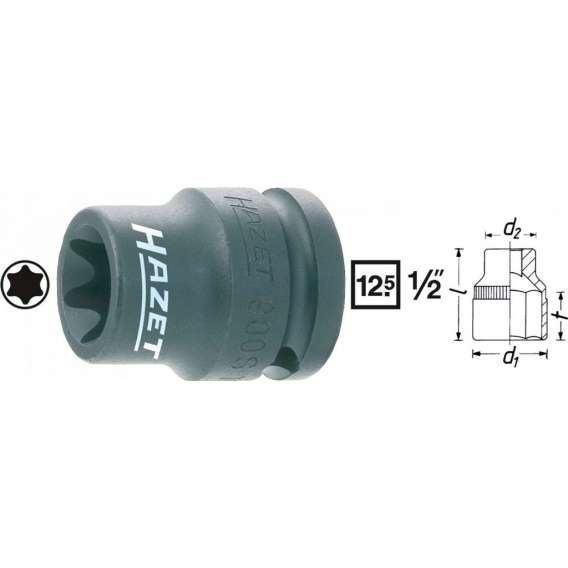 Hazet Kraft-Torx-Steckschluessel-Einsatz 900S-E24