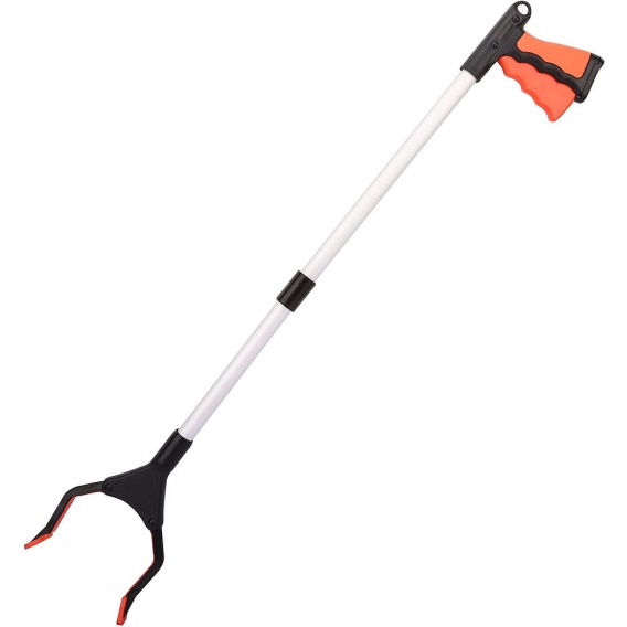 Garten Greifer,Greifzange,Faltbare Greifer Aluminium 0°-180°Abgewinkelter Arm,90°Drehbarer Kopf,83cm Lang Greifer Werkzeug,Müllz