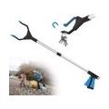 Garten Greifer,Greifzange,Faltbare Greifer Aluminium 0°-180°Abgewinkelter Arm,90°Drehbarer Kopf,83cm Lang Greifer Werkzeug,Müllz