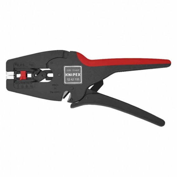 Knipex 124-2195SB Abisolierzange 0,03-10qmm, schwarz/rot